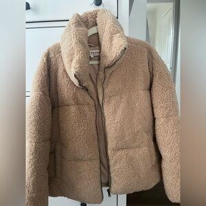 Free People - Medium - Tan Puffy Boucle Jacket/Coat
